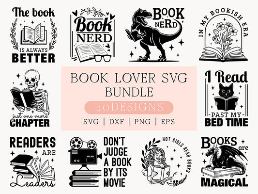 Book Lover SVG Bundle