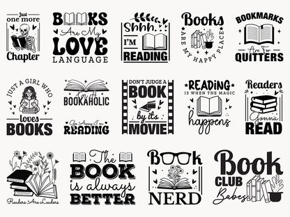 Book Lover SVG Bundle