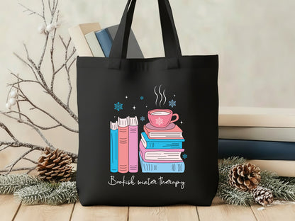 Bookish Winter Therapy Sublimation Design