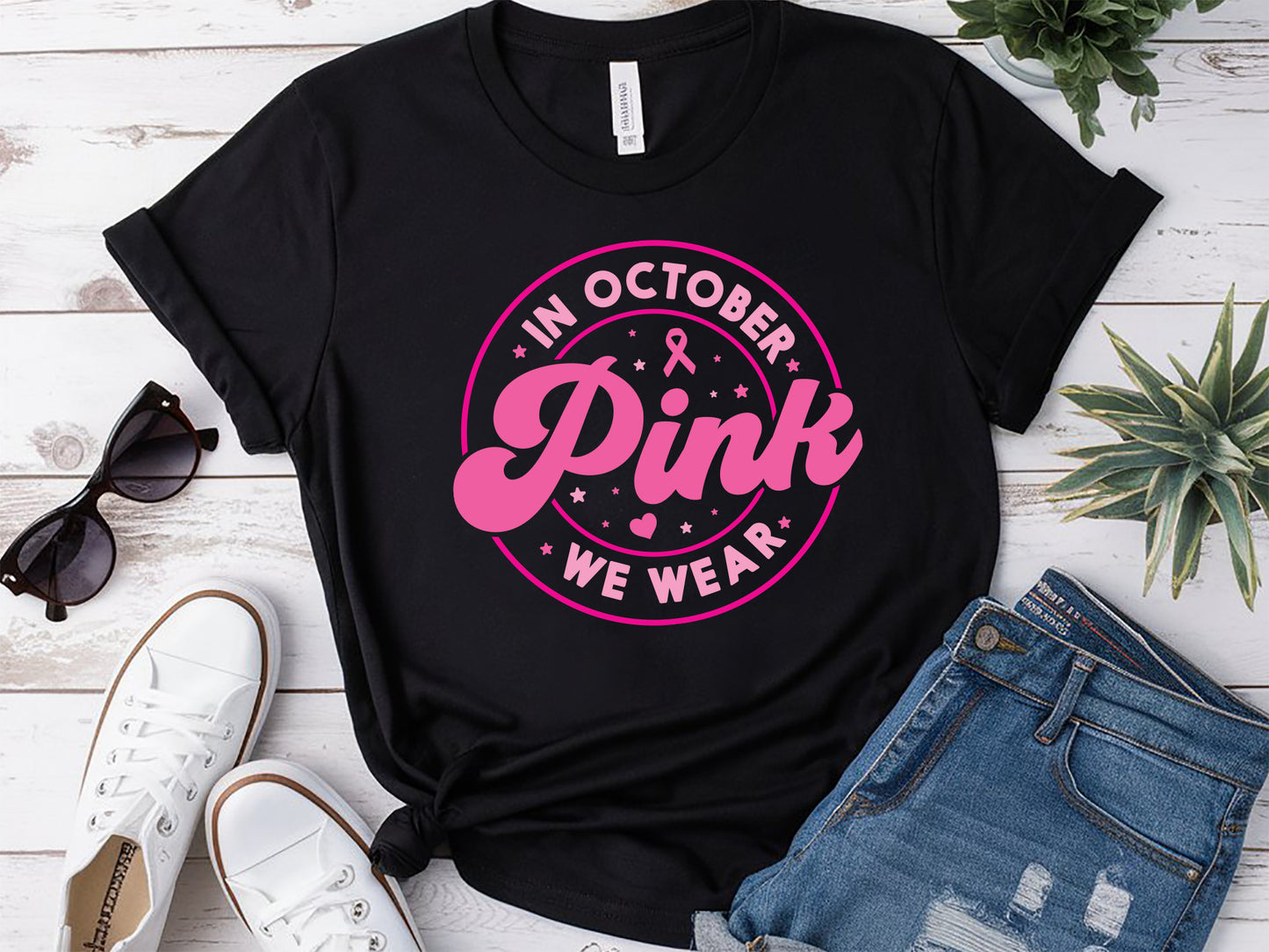 Breast Cancer Awareness SVG - In October We Wear Pink