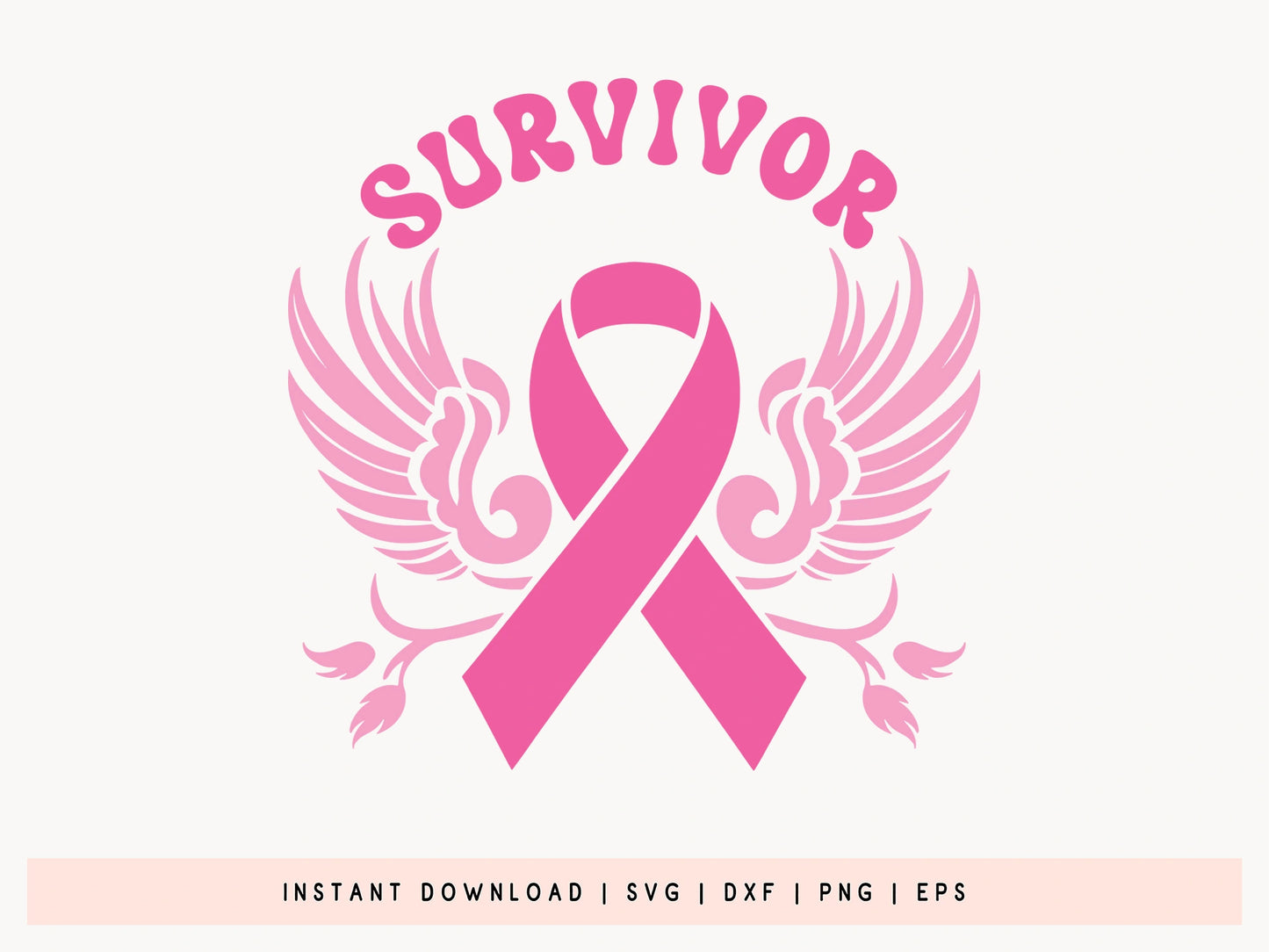 Breast Cancer Awareness SVG Design - Survivors