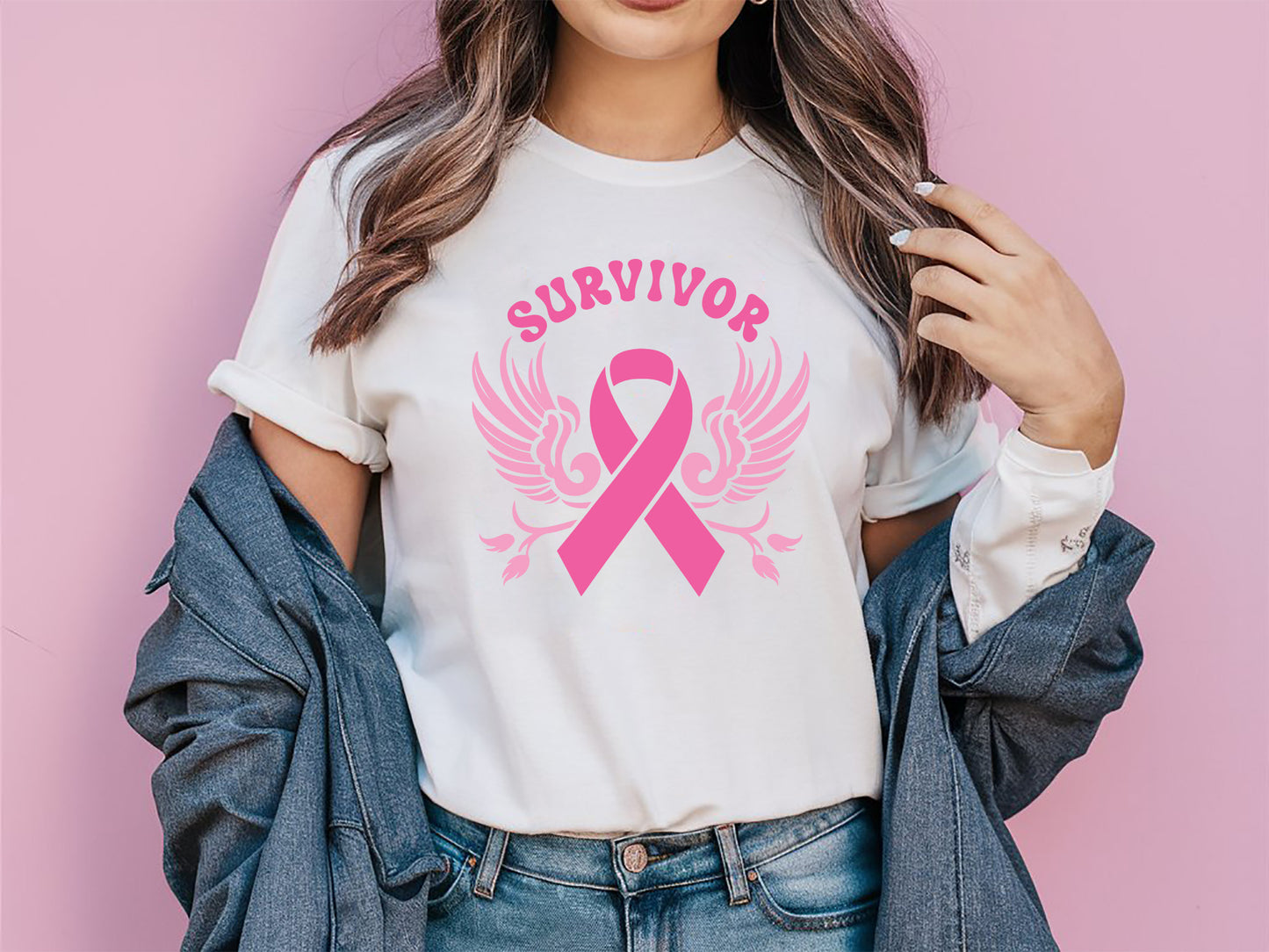 Breast Cancer Awareness SVG Design - Survivors