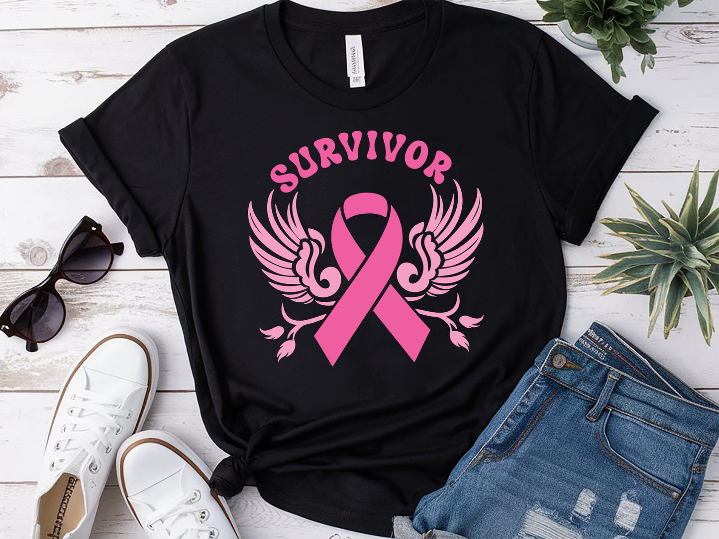 Breast Cancer Awareness SVG Design - Survivors