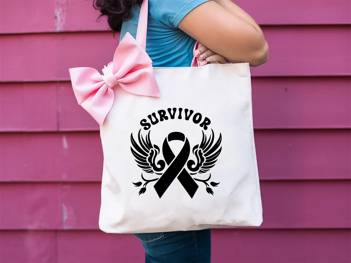 Breast Cancer Awareness SVG Design - Survivors