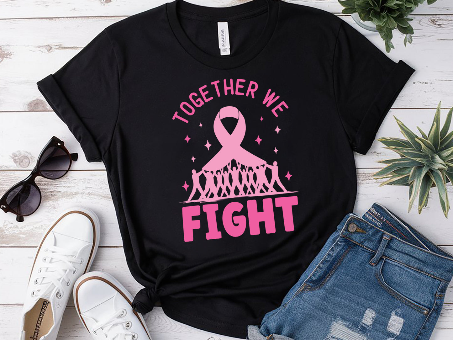 Breast Cancer SVG Cut File - Together We Fight