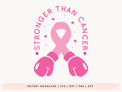 Breast Cancer SVG File - Stronger Than Cancer