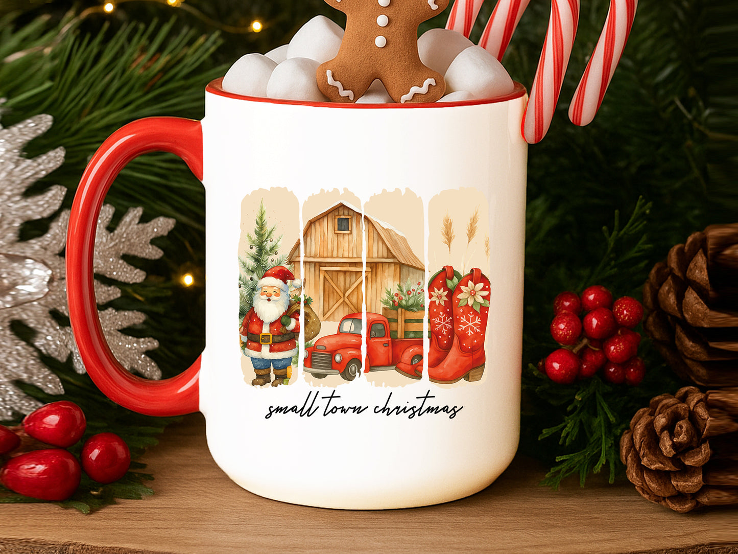 Brush Stroke Small Town Christmas Sublimation