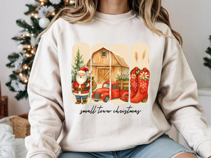Brush Stroke Small Town Christmas Sublimation