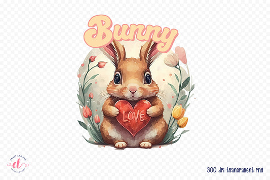 Bunny Love, Easter Sublimation Design