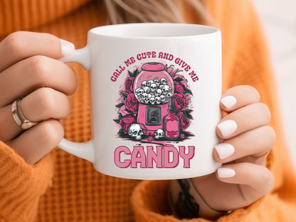 Call Me Cute and Give Me Candy - Pink Halloween Sublimation