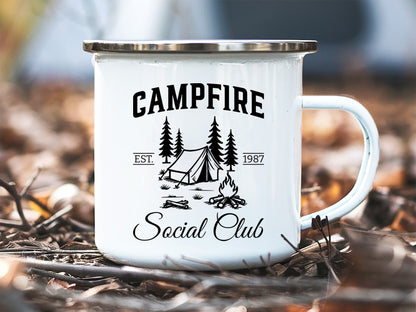 Campfire Social Club, Camping SVG Vector