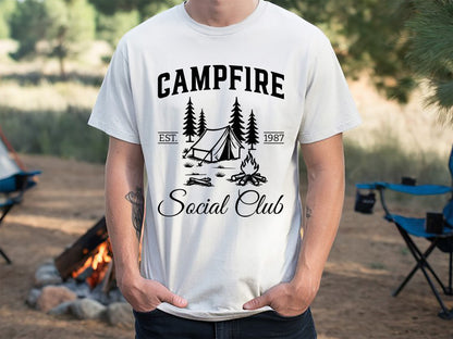 Campfire Social Club, Camping SVG Vector