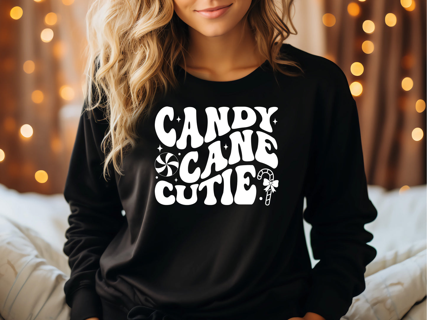 Candy Cane Cutie - Retro Christmas SVG Cut File