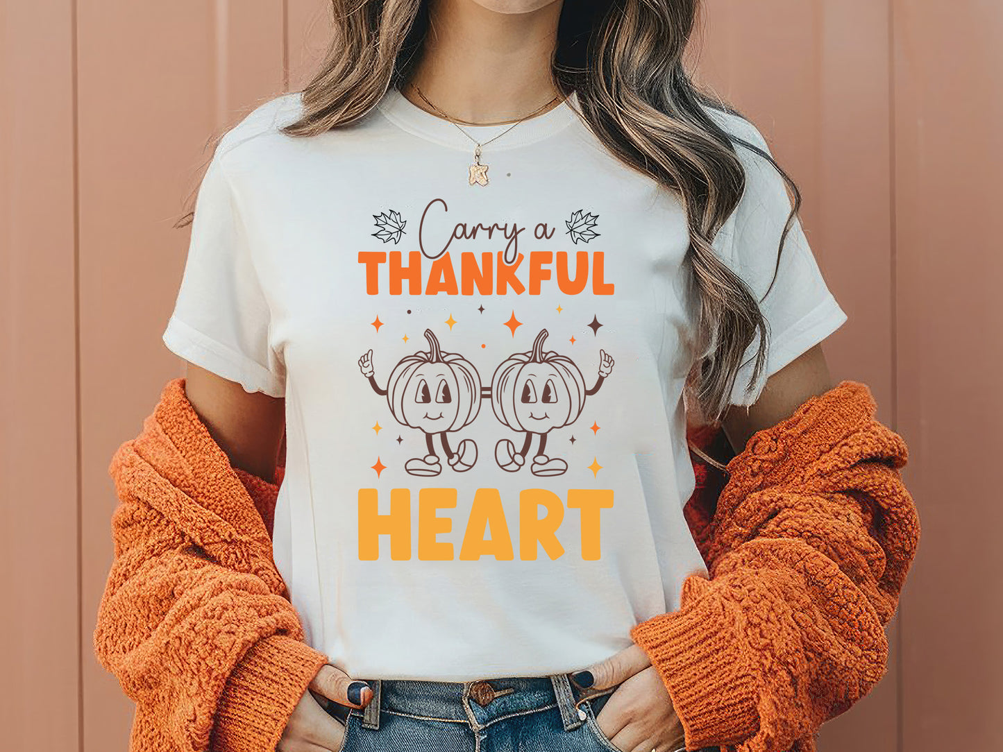 Carry A Thankful Heart - Thanksgiving SVG Design