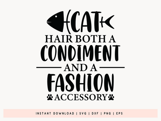 Cat Hair Both a Confident and a Fashion Accessories SVG