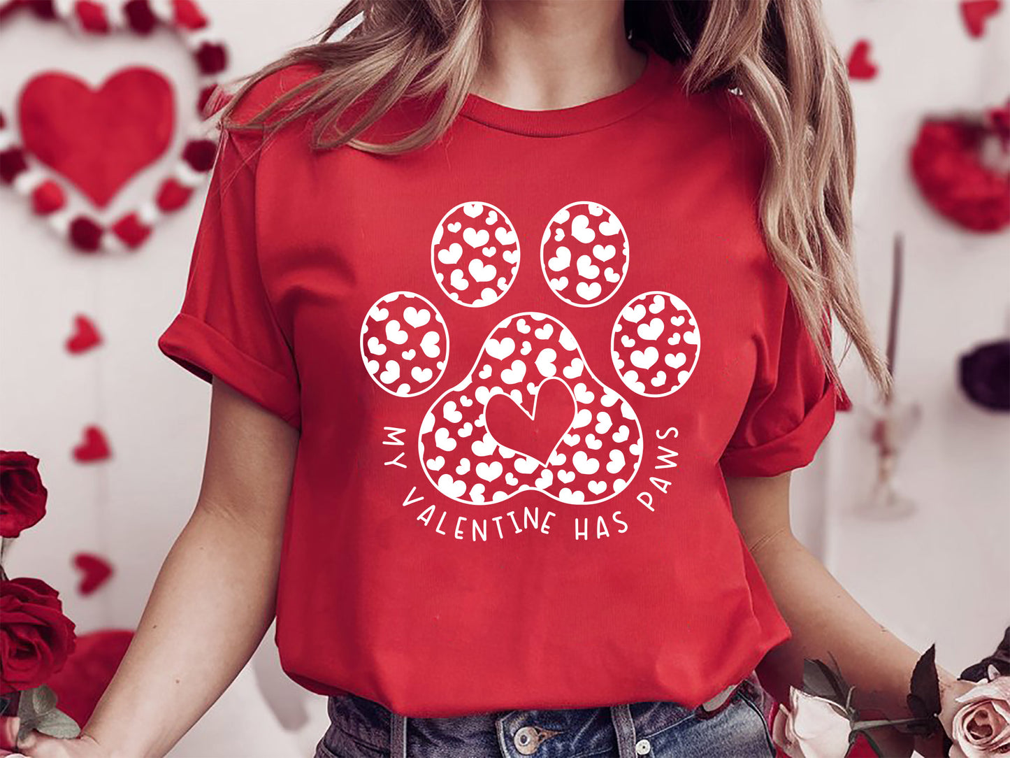 Cat Valentine's SVG Cut File - My Valentine Has Paws