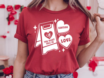 Caution You Might Fall in Love - Retro Valentine SVG