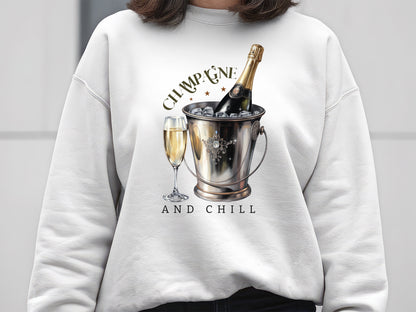 Champagne and Chill - New Year Sublimation Design