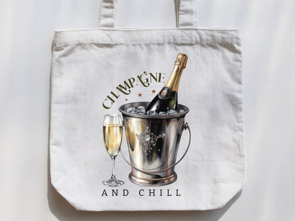 Champagne and Chill - New Year Sublimation Design