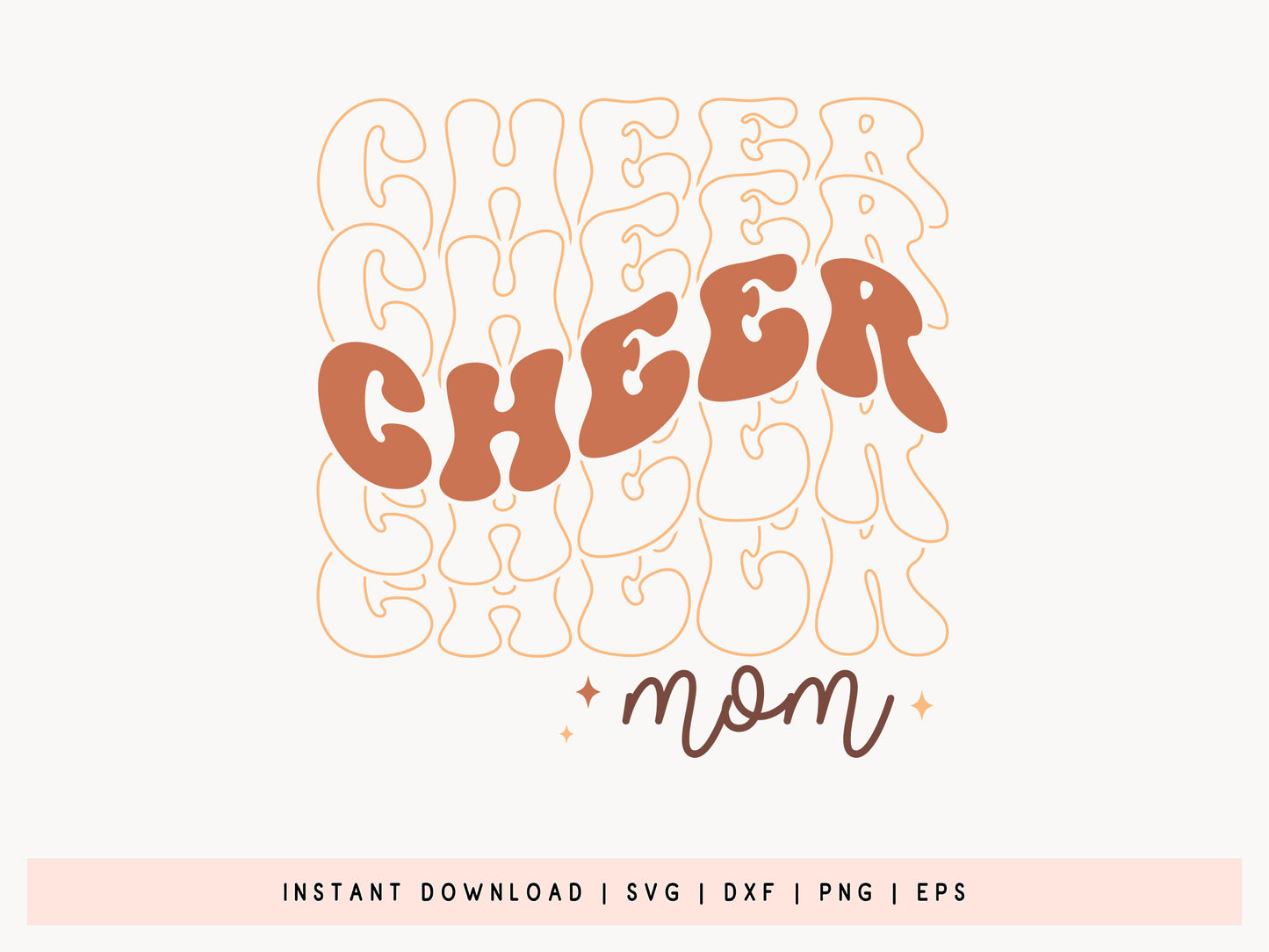 Cheer Mom - Retro Football SVG Cut File