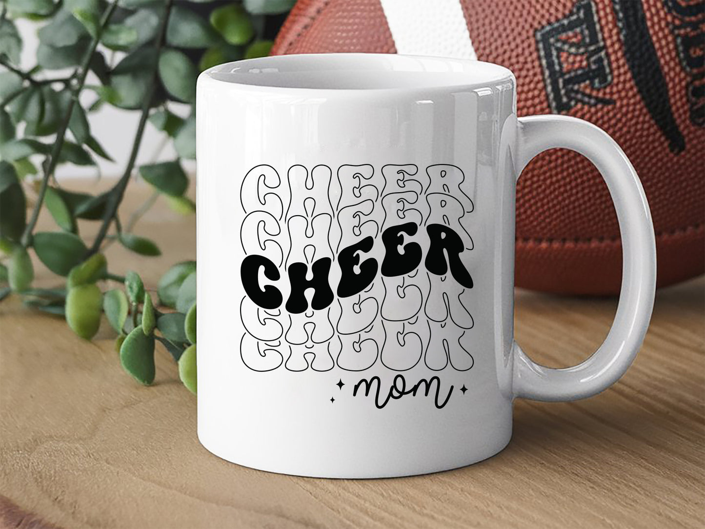 Cheer Mom - Retro Football SVG Cut File