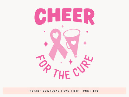 Cheer for the Cure - Breast Cancer Awareness SVG