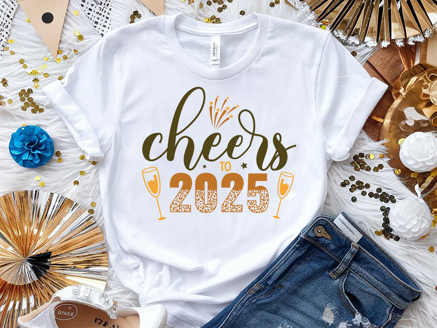 Cheers to 2025 - Happy New Year SVG Design