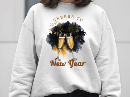 Cheers to New Year PNG Sublimation Design