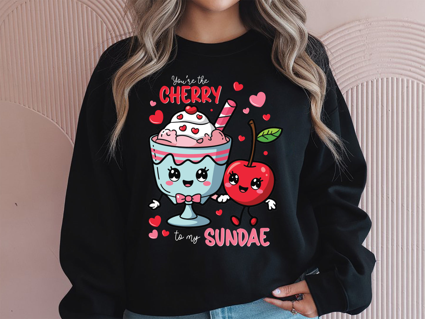 Cherry to My Sundae Funny Food Valentine Sublimation