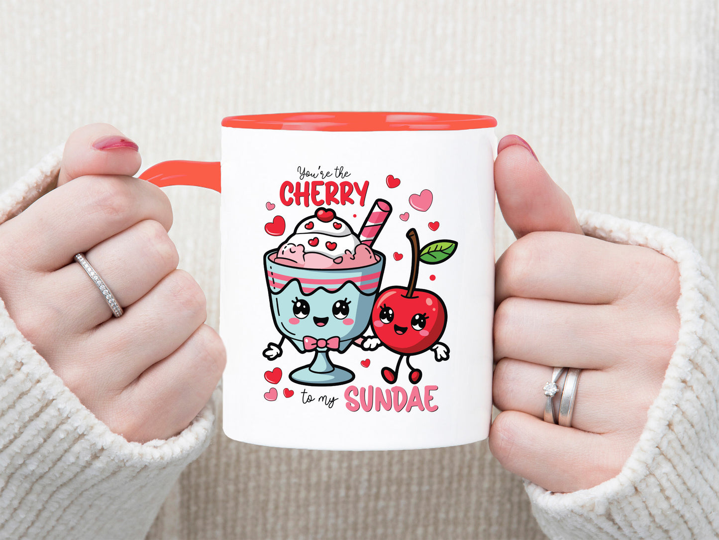 Cherry to My Sundae Funny Food Valentine Sublimation