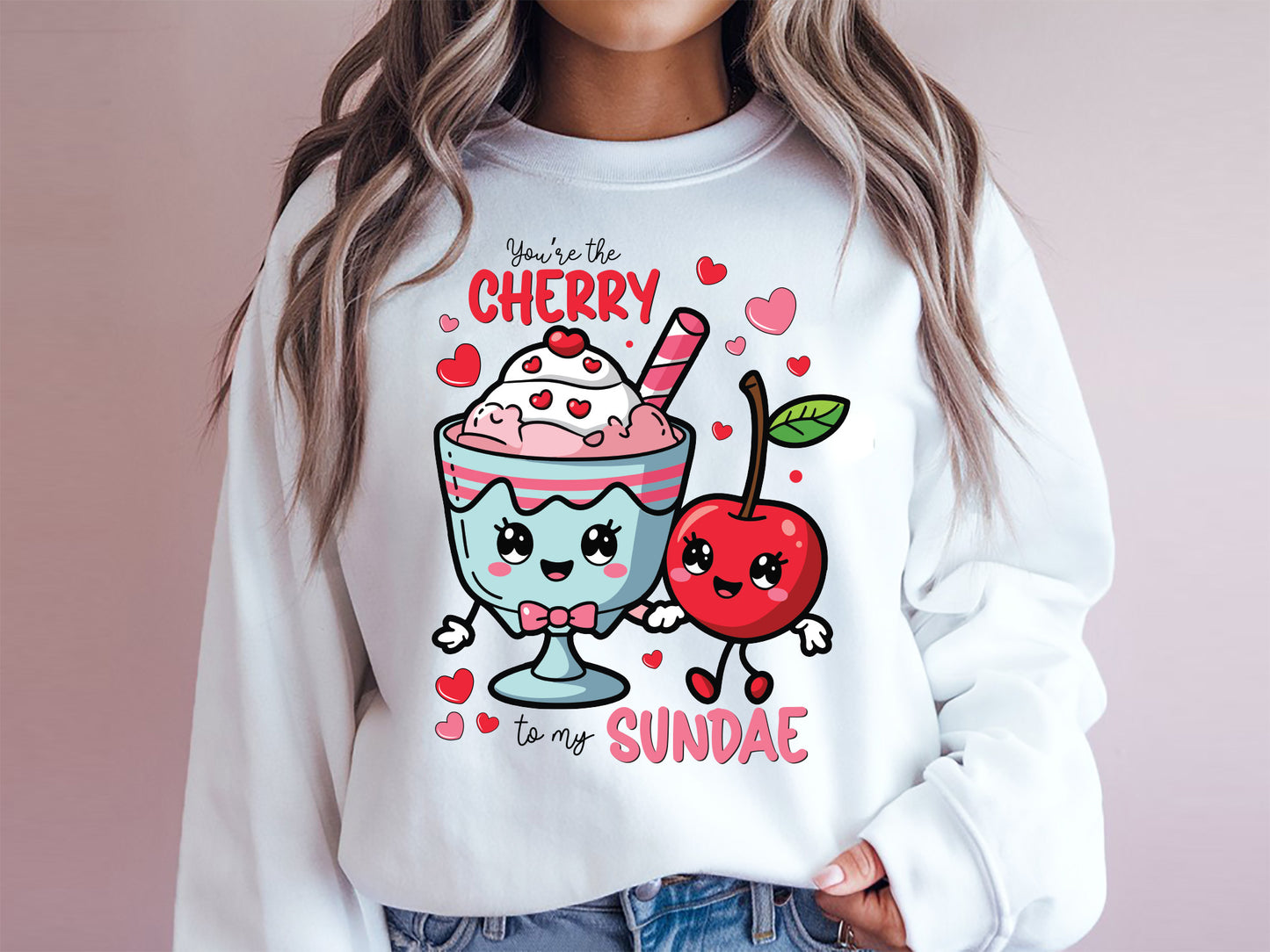 Cherry to My Sundae Funny Food Valentine Sublimation