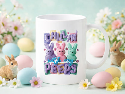 Chillin' With My Peeps, Faux Yarn Easter PNG
