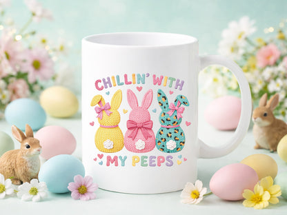 Chillin' with My Peeps, Faux Easter Bunny PNG