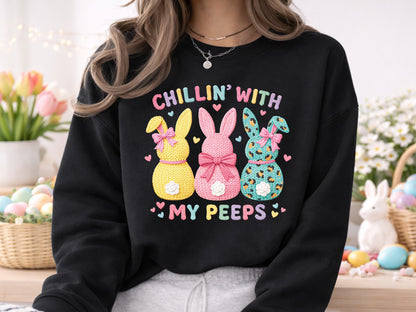 Chillin' with My Peeps, Faux Easter Bunny PNG