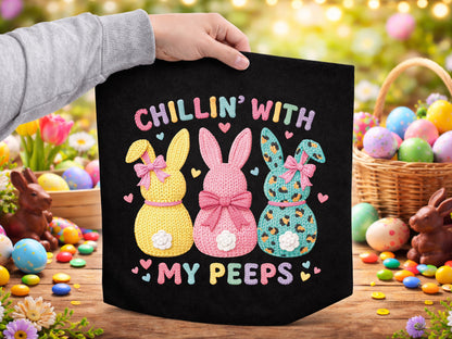 Chillin' with My Peeps, Faux Easter Bunny PNG