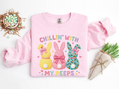 Chillin' with My Peeps, Faux Easter Bunny PNG