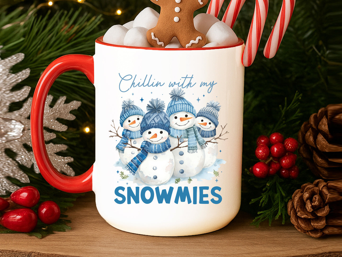 Chillin with My Snowmies, Christmas Snowman PNG