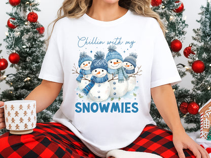 Chillin with My Snowmies, Christmas Snowman PNG