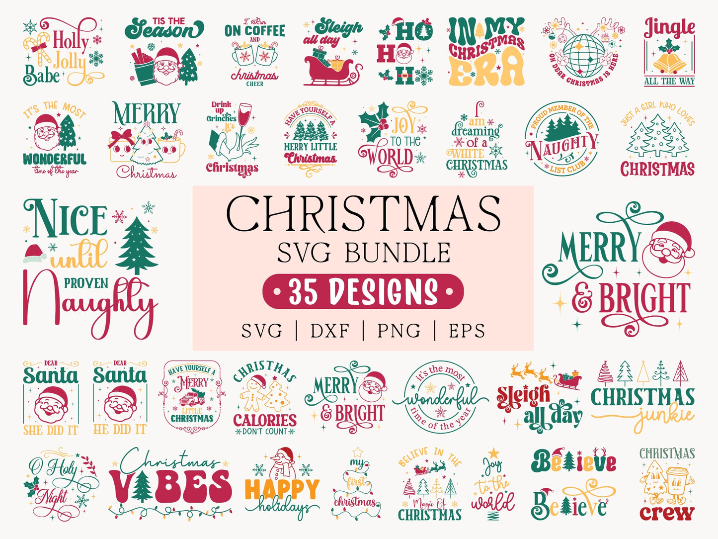 Christmas SVG PNG Bundle