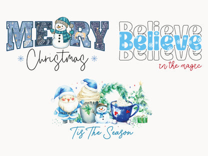 Christmas Snowman Sublimation Designs Bundle