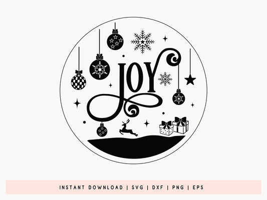 Christmas Tree Ornament SVG - Joy