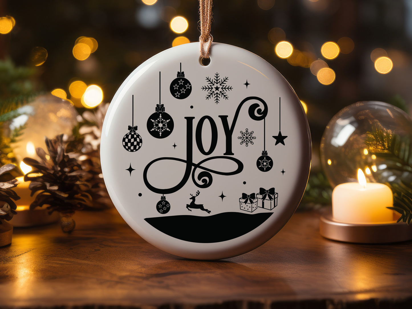 Christmas Tree Ornament SVG - Joy