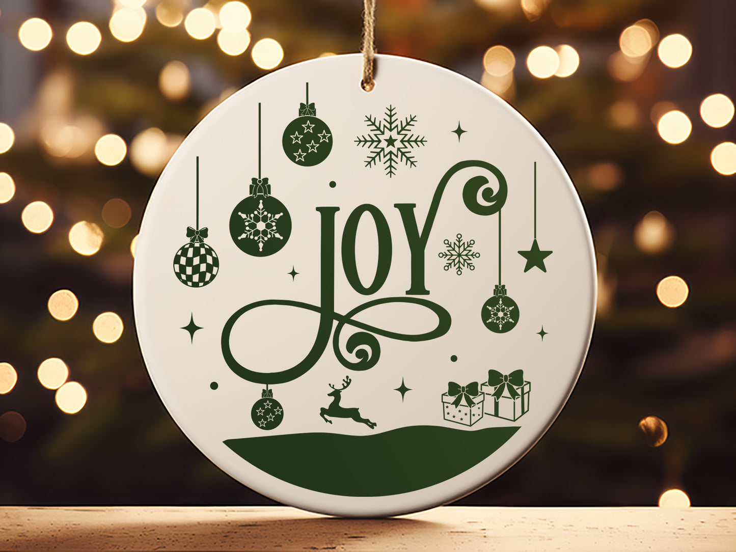 Christmas Tree Ornament SVG - Joy