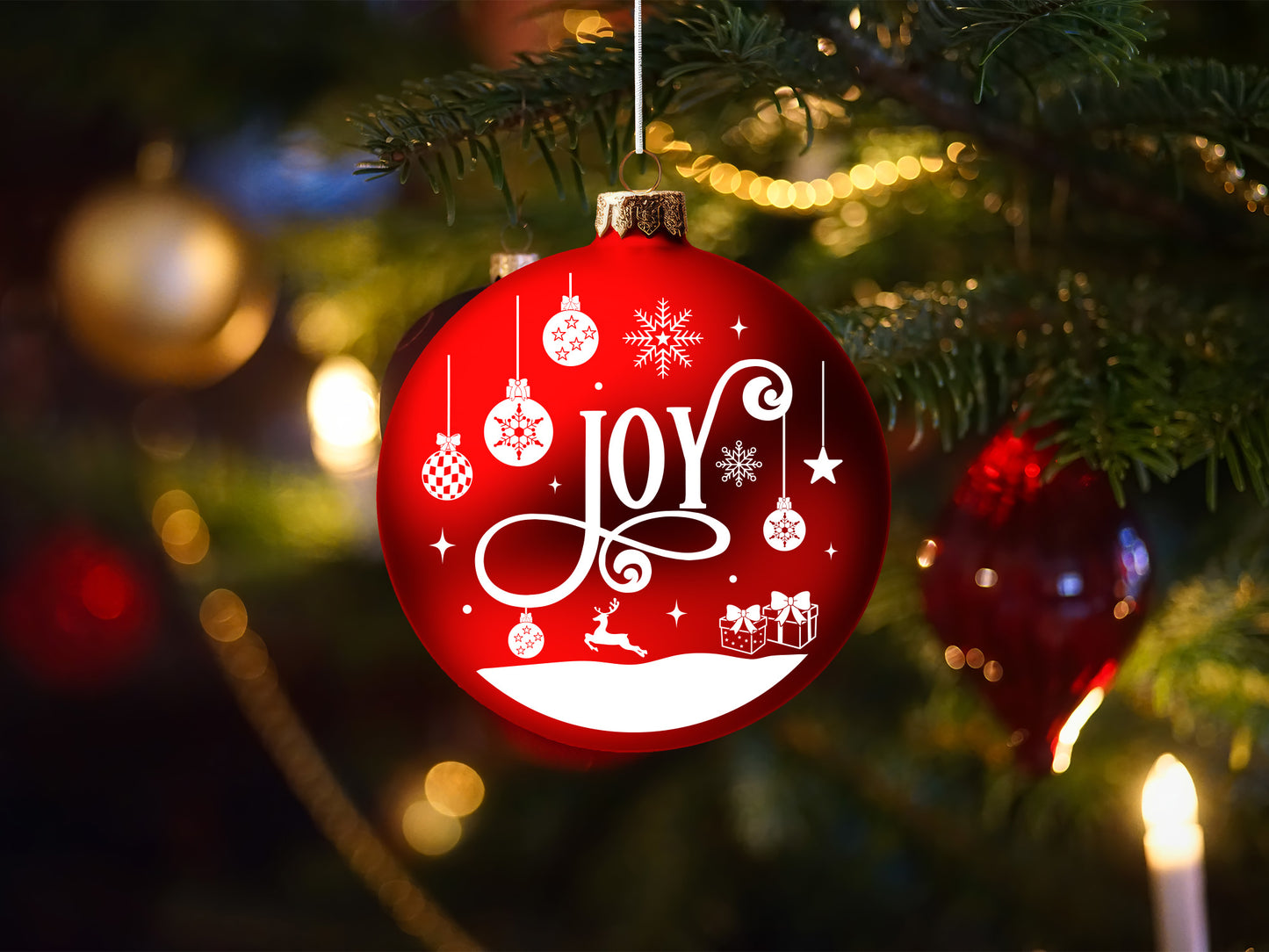 Christmas Tree Ornament SVG - Joy