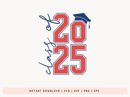 Class of 2025, Graduation Cut File SVG