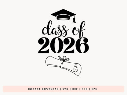 Class of 2026 Graduation SVG