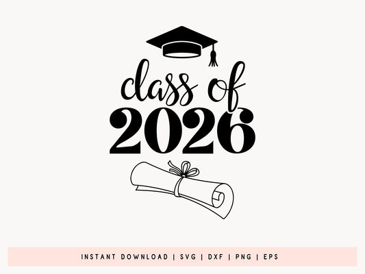 Class of 2026 Graduation SVG