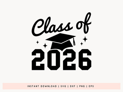Class of 2026 SVG for Cricut