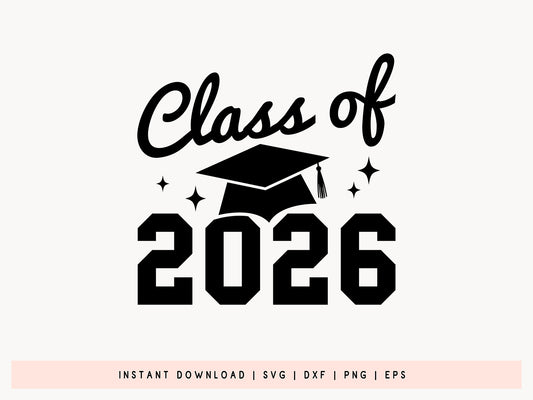 Class of 2026 SVG for Cricut