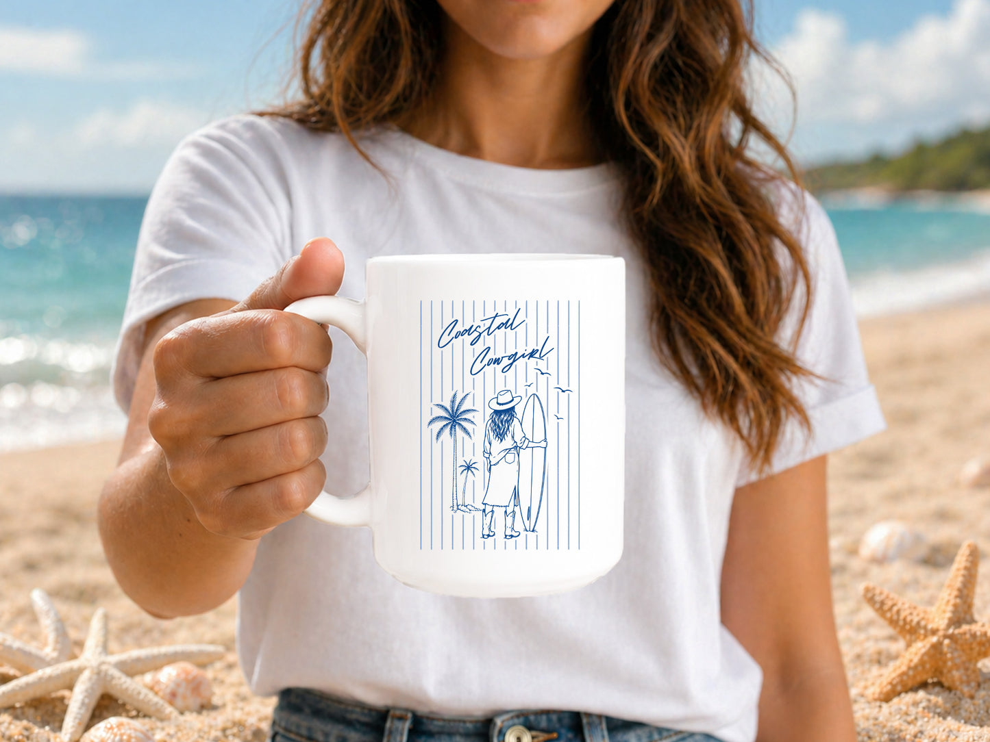 Coastal Cowgirl Western Summer PNG Design